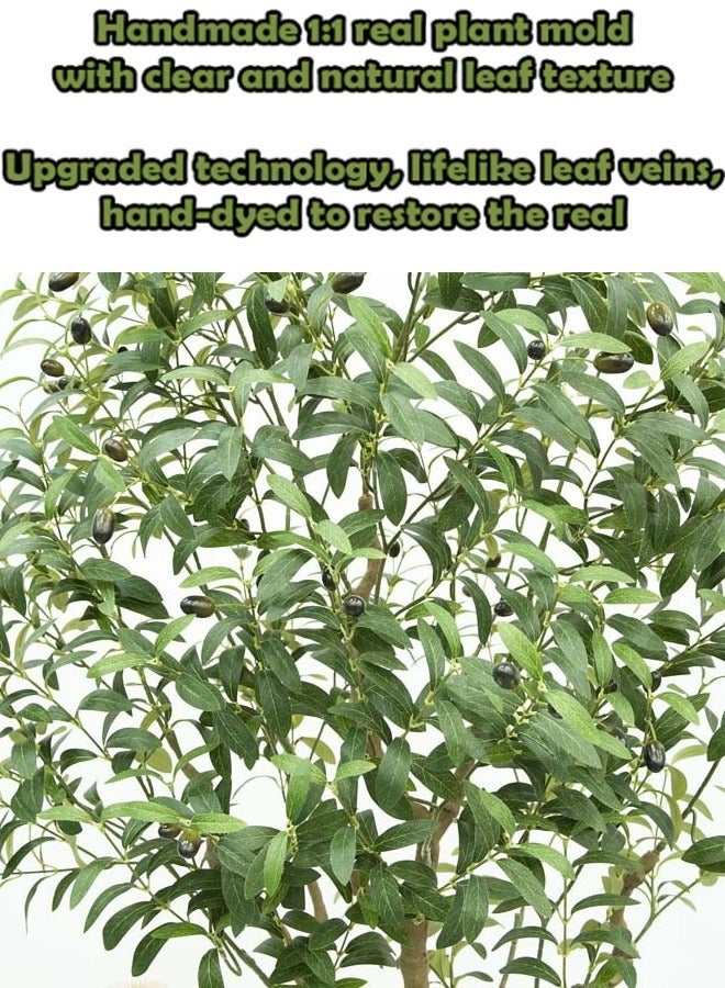ZCM-HAPPY Large Artificial Olive Tree 150cm, Nordic Style Indoor and Outdoor Green Plant - Hotel and Garden Potted Decoration, Bird of Paradise Bonsai Ornament - Image 2