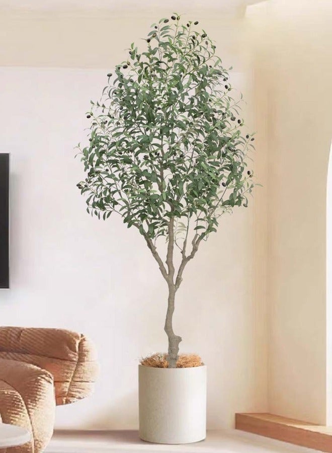 ZCM-HAPPY Large Artificial Olive Tree 150cm, Nordic Style Indoor and Outdoor Green Plant - Hotel and Garden Potted Decoration, Bird of Paradise Bonsai Ornament - Image 4