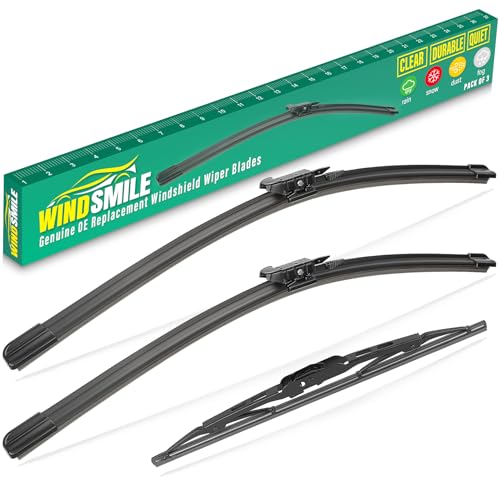 WINDSMILE 24" 21" 13" Windshield Wiper Blades Replacement for Chevy Chevrolet Traverse 2012 2013 2014 2015 2016 2017 Premium All Weather Front Rear Wipers Set - OEM Quality (Pack of 3) - Image 1