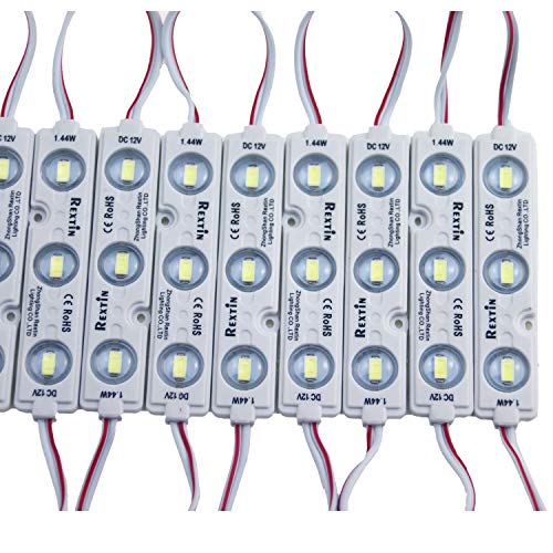 Rextin Super Bright 200pcs 3 LED Module White 5630 5730 SMD 40-45LM Per led Waterproof Decorative Light for Letter Sign Advertising Signs with Tape Adhesive Backside - Image 5