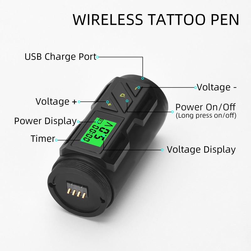 Tattoo Machine Pen: Black Type C Fast Charging Pen - Low Body Jitter Precise Line Creation for Professional Tattoo Artists - Image 4