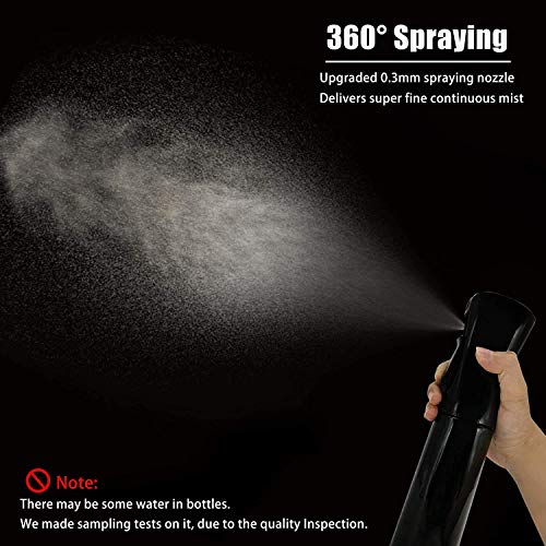 ZEBROC Plastic Hair Spray Bottle 160 Ml, Plastic Trigger Spray Bottle Refillable Fine Mist Water Squirt Bottle for Curly Hair, Hair Cutting, Barber, Cleaning, Plant, Ironing (Black) - Image 5