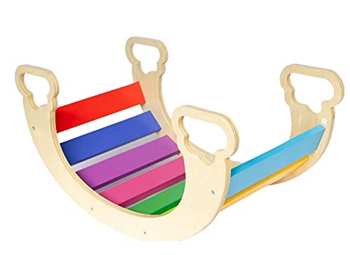 Schooled Waldorf Rocker Board for Toddlers Safe Non Toxic Climbing and Rocking Board - Image 1