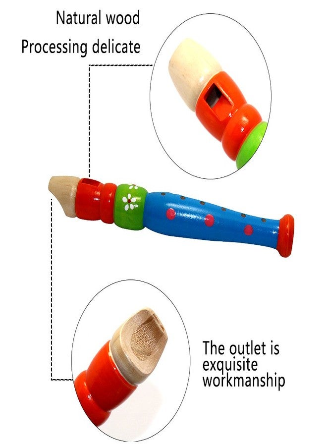 Sealive 2 pcs Small Wooden Recorders for Toddlers, Colorful Piccolo Flute for Kids,Learning Rhythm Musical Instrument,Sealive Baby Early Education Music Sound Toys for Autism or Preschool Child (Random Color) - Image 4