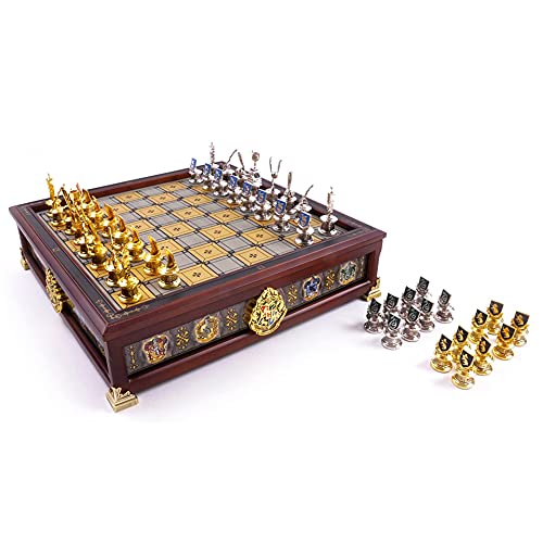The Noble Collection Quidditch Chess Set (Silver & Gold Plated) - Harry Potter Quidditch Chess Set - 2 Players - All Ages - Image 1