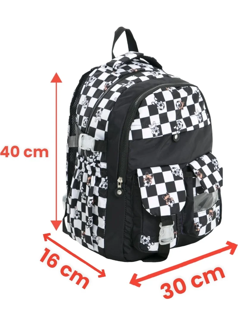 Tezzgelsin Unisex Waterproof Checkered Colorful School Bag Backpack