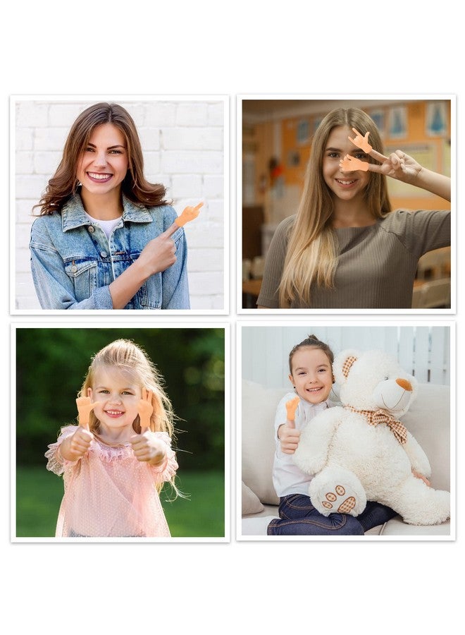 ZAKVOOR 16 Pcs Tiny Finger Hands Mini Rubber Finger Puppets Realistic Little Hand Finger For Puppet Show Gag Performance Party Favors - Image 4