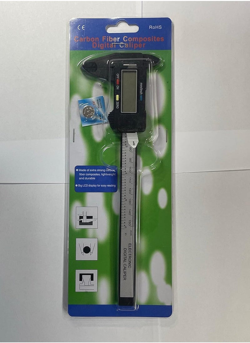 Adoric - Digital Calip Adoric 0-6" calipers measuring tool electronic micrometer caliper with large LCD screen auto off feature inch and millimeter conversion - Image 1