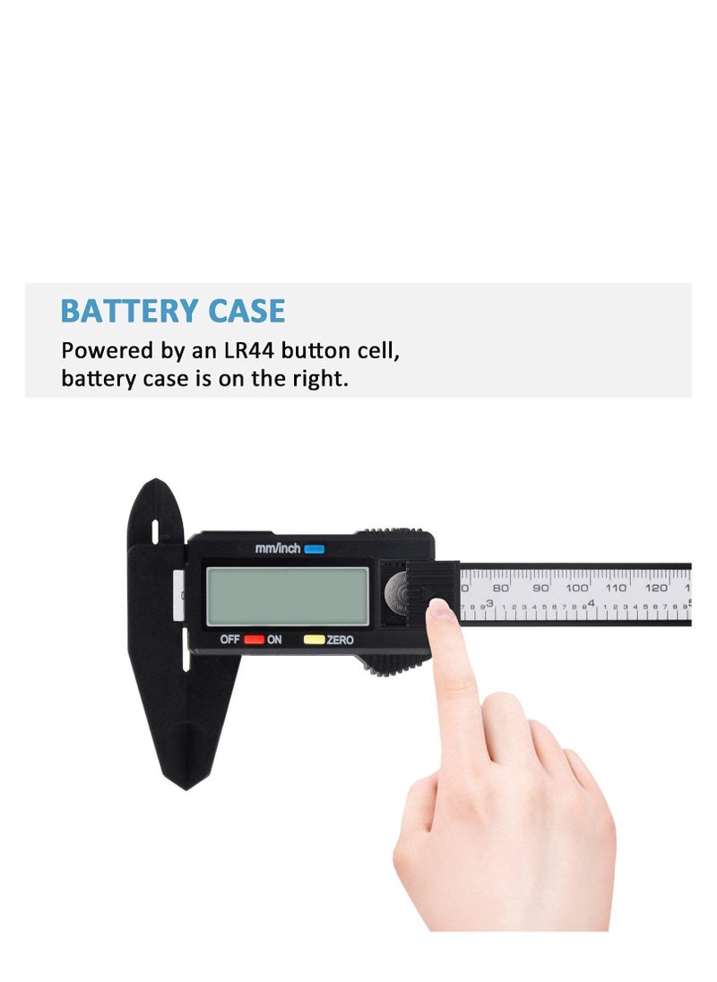 Adoric - Digital Calip Adoric 0-6" calipers measuring tool electronic micrometer caliper with large LCD screen auto off feature inch and millimeter conversion - Image 1