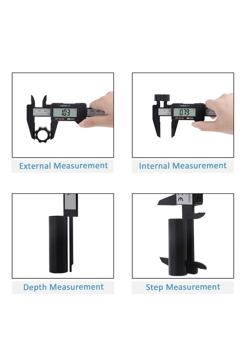 Adoric - Digital Calip Adoric 0-6" calipers measuring tool electronic micrometer caliper with large LCD screen auto off feature inch and millimeter conversion - Image 1