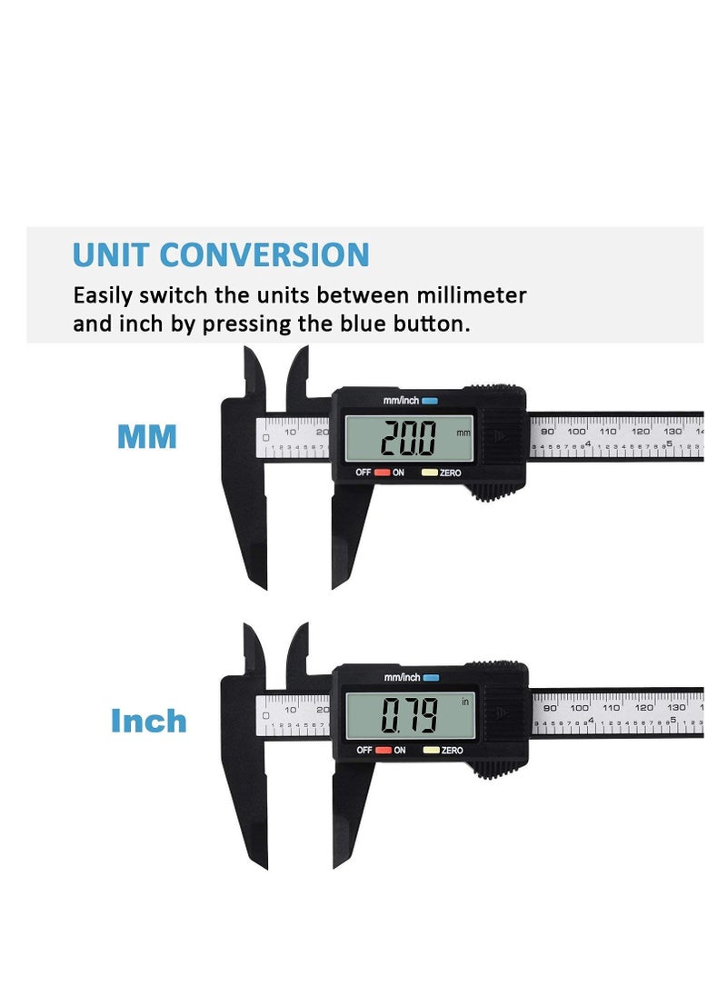 Adoric - Digital Calip Adoric 0-6" calipers measuring tool electronic micrometer caliper with large LCD screen auto off feature inch and millimeter conversion - Image 1