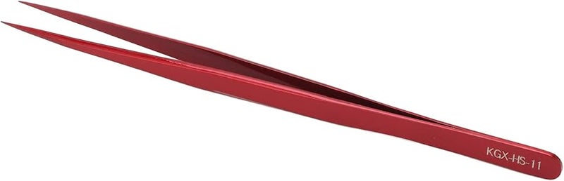Red Antimagnetic Tweezers Aluminum Alloy Portable for Cell Phone Watch Welding Tools - Image 2