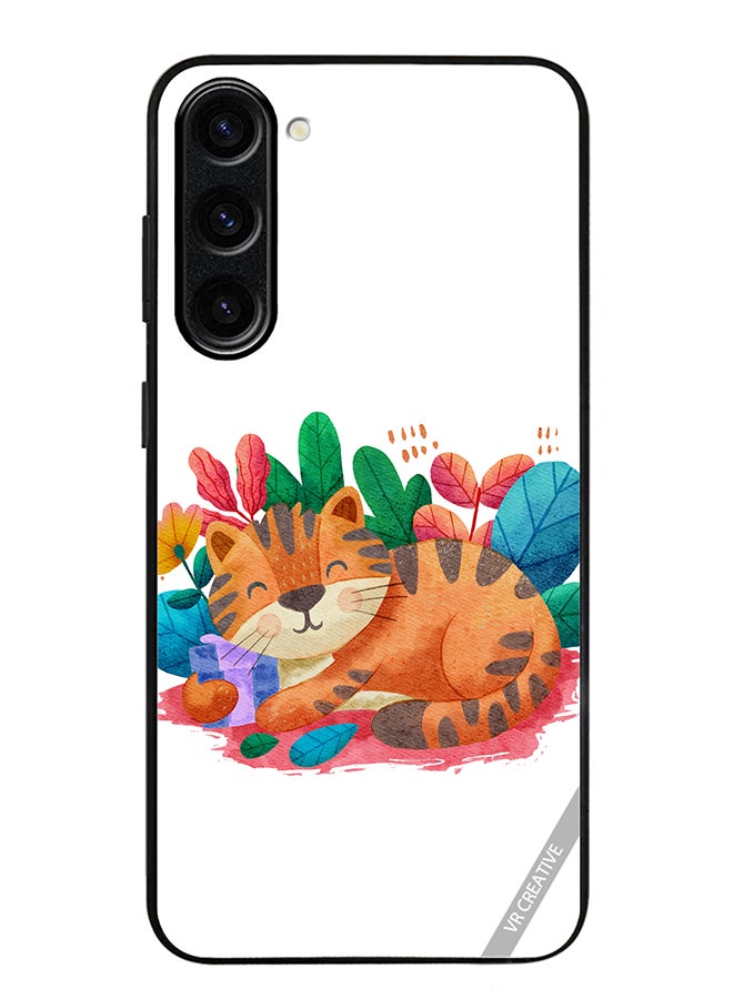 VR CREATIVE Protective Case Cover For Samsung Galaxy S24 Plus Sleepy Cat Design Multicolour - Image 1