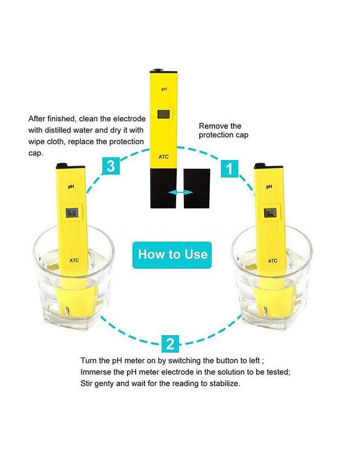 Generic - Digital PH Meter LCD Display Digital Water PH Tester Meter with ATC for Household Drinking Water Hydroponics Aquariums Swimming Pools Spa - Image 1