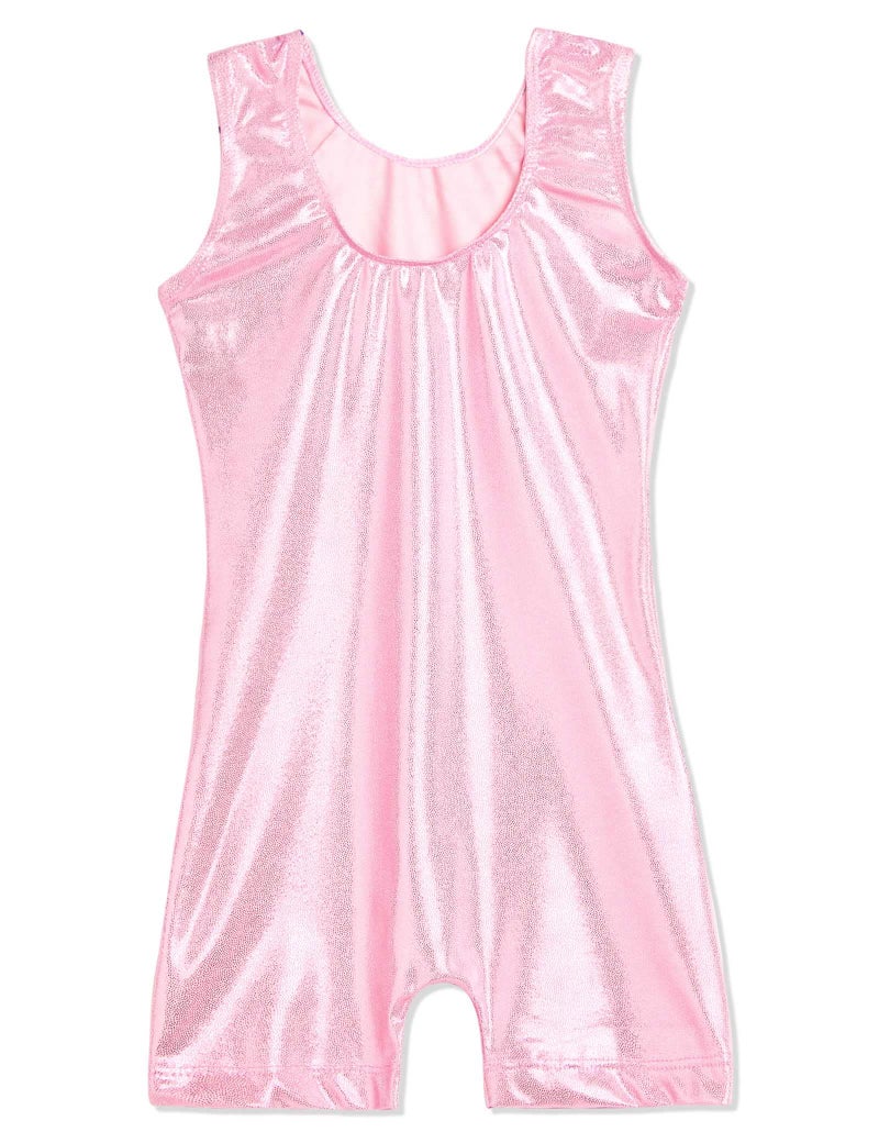 Domusgo Toddler Girls Gymnastics Leotards Size 1t 2t Sparkle Pink Biketard with Short - Image 2