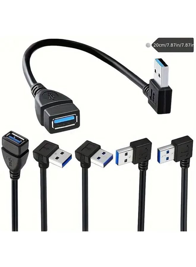 0 2m High Speed USB 3 0 Extension Cable Male to Female Adapter 90 Degree Angle - Image 2