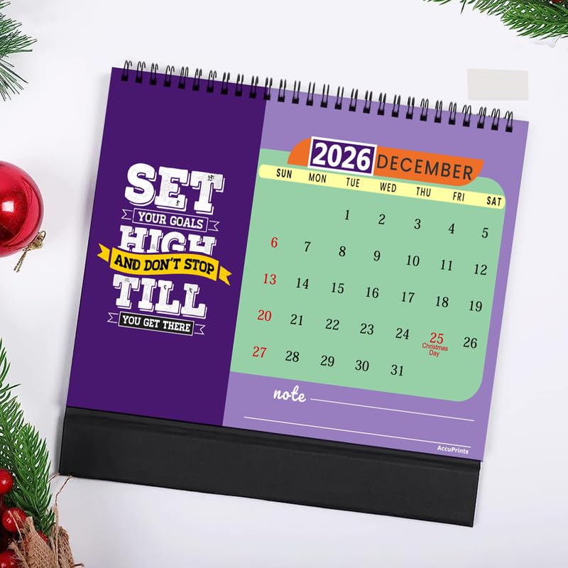 AccuPrints® Desk Calendar 2026 Planner-A5 Size (5.8 x 8.2) inch For Office Home Table New Year Hanging Kids (14 x 20.5) cm- (MB Desk) - Image 5