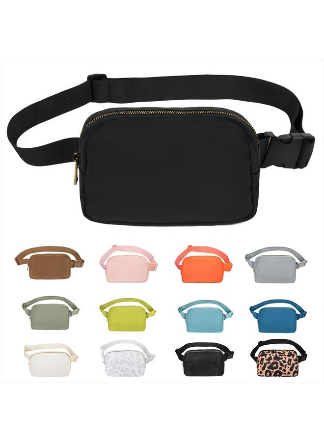 VOROLO Waist Pack for Running Fanny Pack for Women and Men Crossbody Belt Bag Bum Bag with Adjustable Strap for Sports Black - Image 1