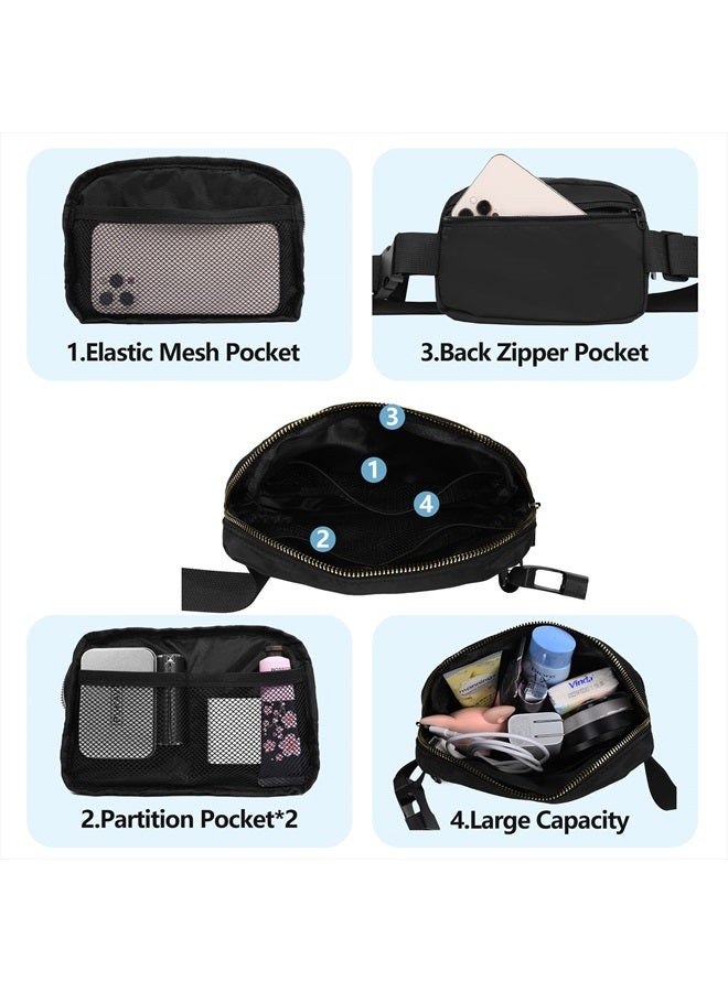 VOROLO Waist Pack for Running Fanny Pack for Women and Men Crossbody Belt Bag Bum Bag with Adjustable Strap for Sports Black - Image 3