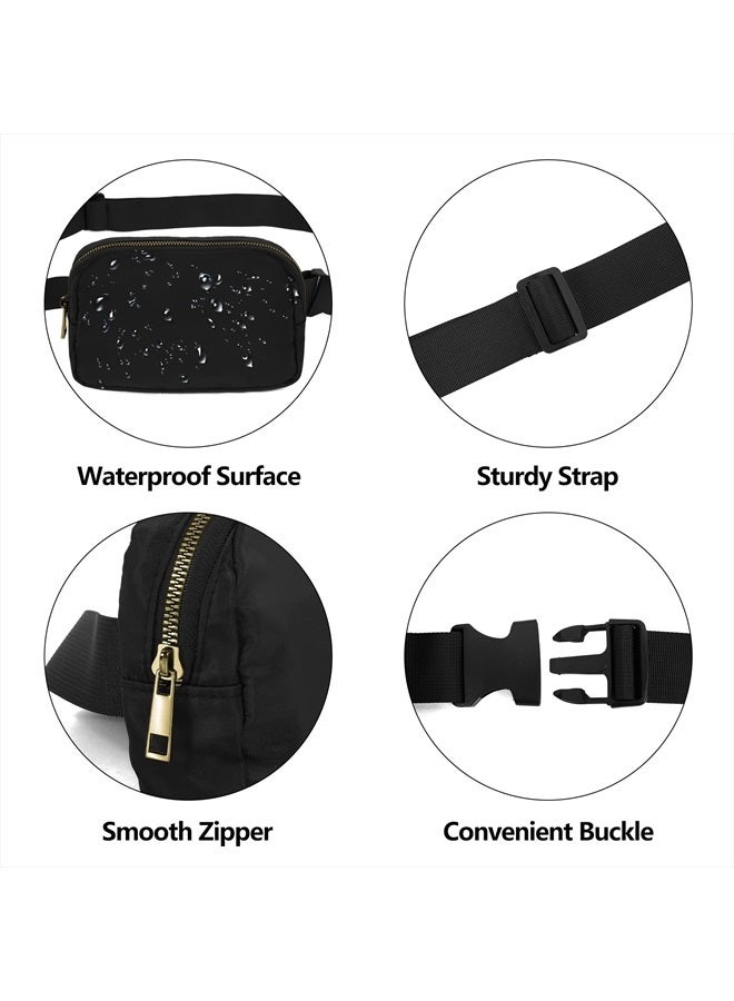 VOROLO Waist Pack for Running Fanny Pack for Women and Men Crossbody Belt Bag Bum Bag with Adjustable Strap for Sports Black - Image 4