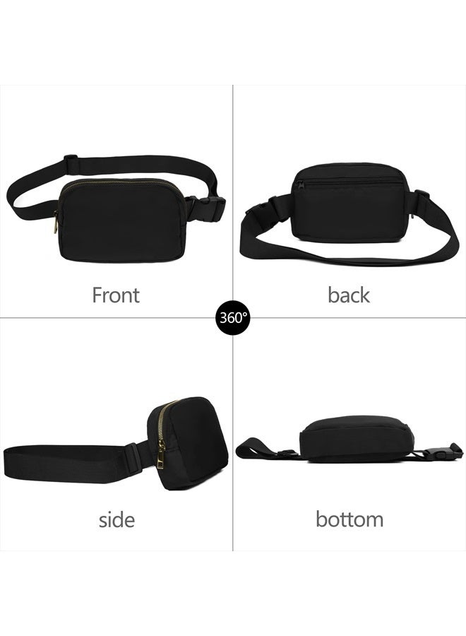 VOROLO Waist Pack for Running Fanny Pack for Women and Men Crossbody Belt Bag Bum Bag with Adjustable Strap for Sports Black - Image 2