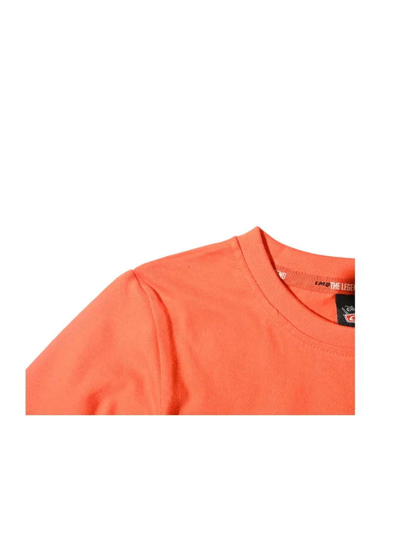 Cars Lightning McQueen Kids' T-Shirt, Orange, Printed Car Design, 95 Logo