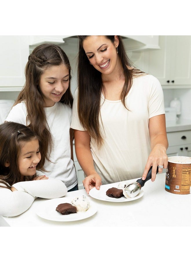 Spring Chef Spring Chef 18/8 Stainless Steel Ice Cream Scoop with Soft Grip Handle - Heavy Duty Ice Cream Scooper for Gelato, Sorbet, Cookie Dough, Melon, Sundae - Dishwasher Safe Kitchen Tool - Black  - Image 5