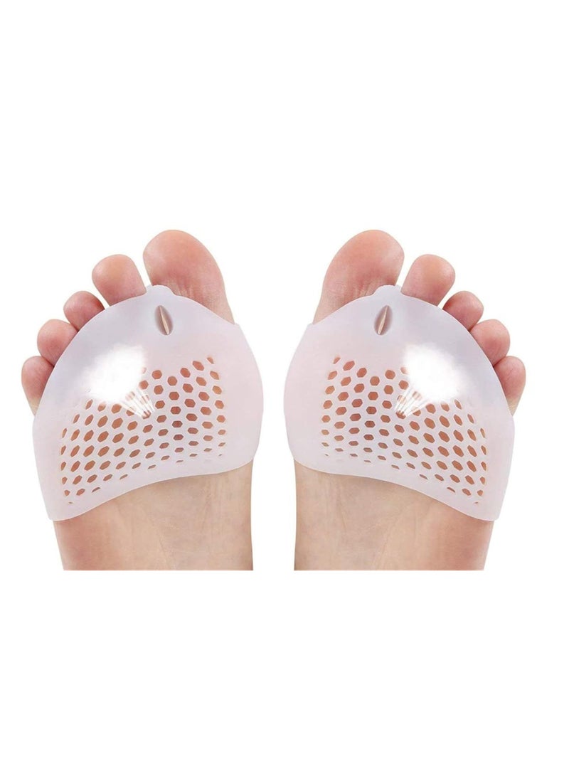 3 Pairs Metatarsal Pad, Ball of Foot Cushions for Metatarsalgia Pain Relief, Reusable Soft Gel Foot Pads for Callus Bunion Feet Pain Relief, Breathable Forefoot Pad for Women and Men - Image 3