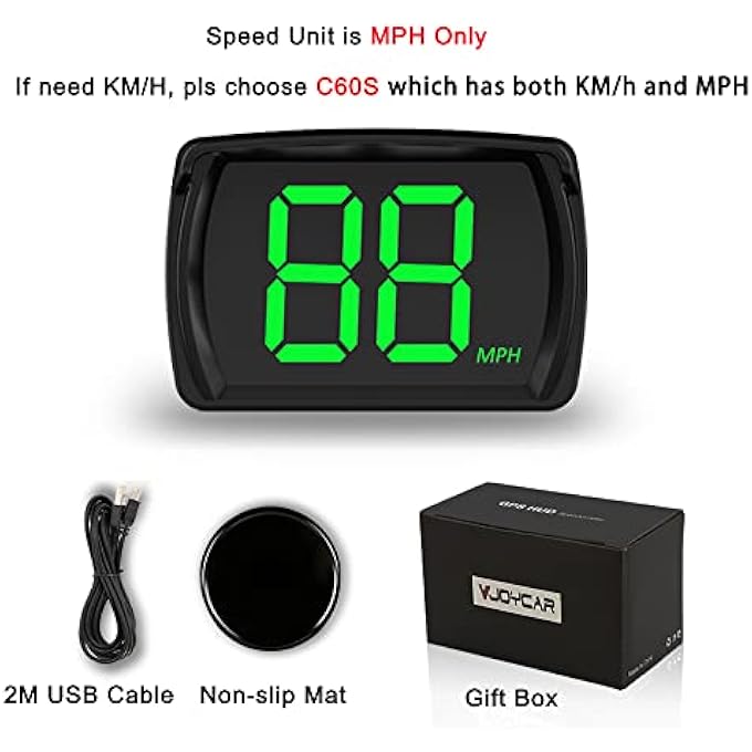 NALACAL Car Hud Gps Speedometer Digital Speed Gauge Universal Car Speedometer Mph Speed Gauge Cluster Universal Speed Display Auto Hud Speed Display For Truck Motorcycle Atv Suv PickUp Scooter Golf Cart - Image 5