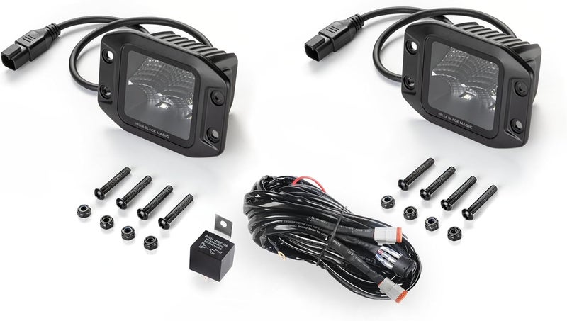 HELLA Black Magic LED Cube Kit 3.2" - Off Road Driving Lights for Jeep Truck SUV ATV - Image 3