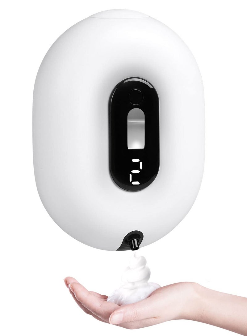 SYOSI Automatic Soap Foam Dispenser Wall-Mounted - Touchless Sensor Soap Foam Dispenser, 2 Levels of Adjustable Foam Amount, for Kitchen Bathroom Hotel 280ml/9.5oz (White)  - Image 1