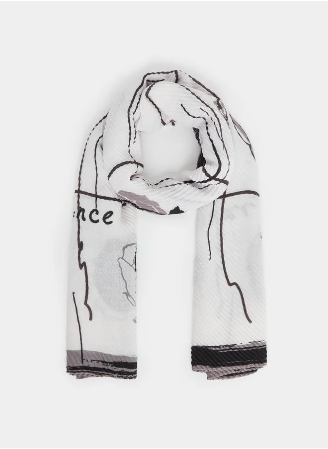 ستايلي Styli Floral Printed Scarf