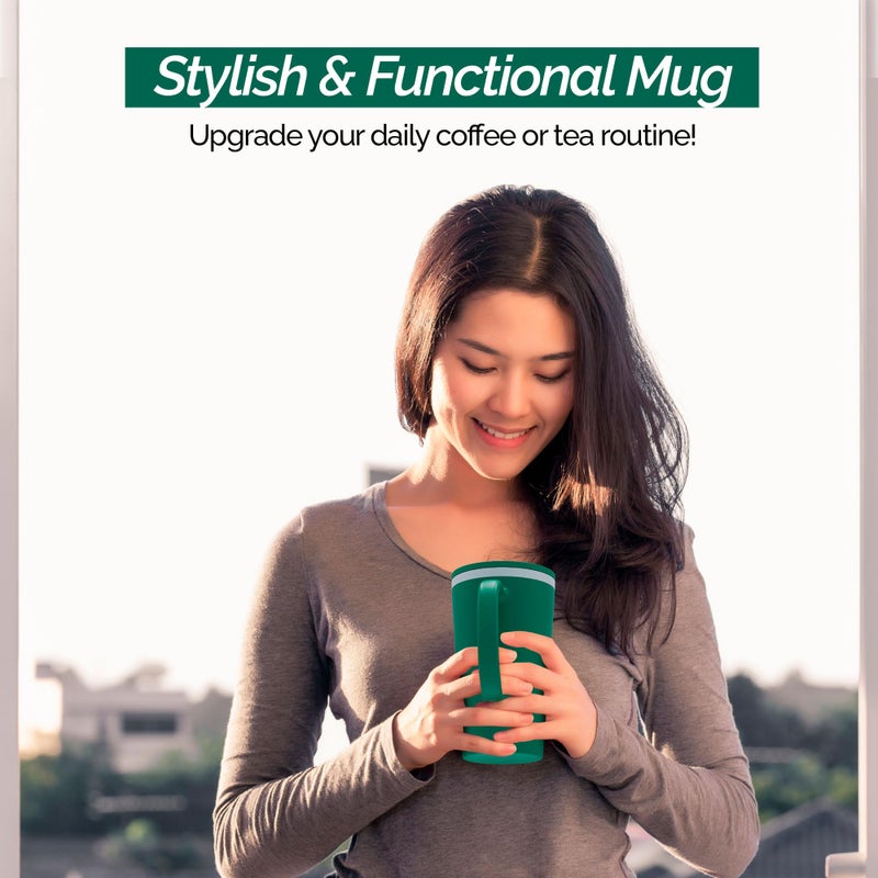 كوبكو كوبو مخروط 16 أوقية سفر معزول مع مقبض مقبض جدار الشريحة الشريحة غطاء الدقيقة BPA وخالية - Image 2