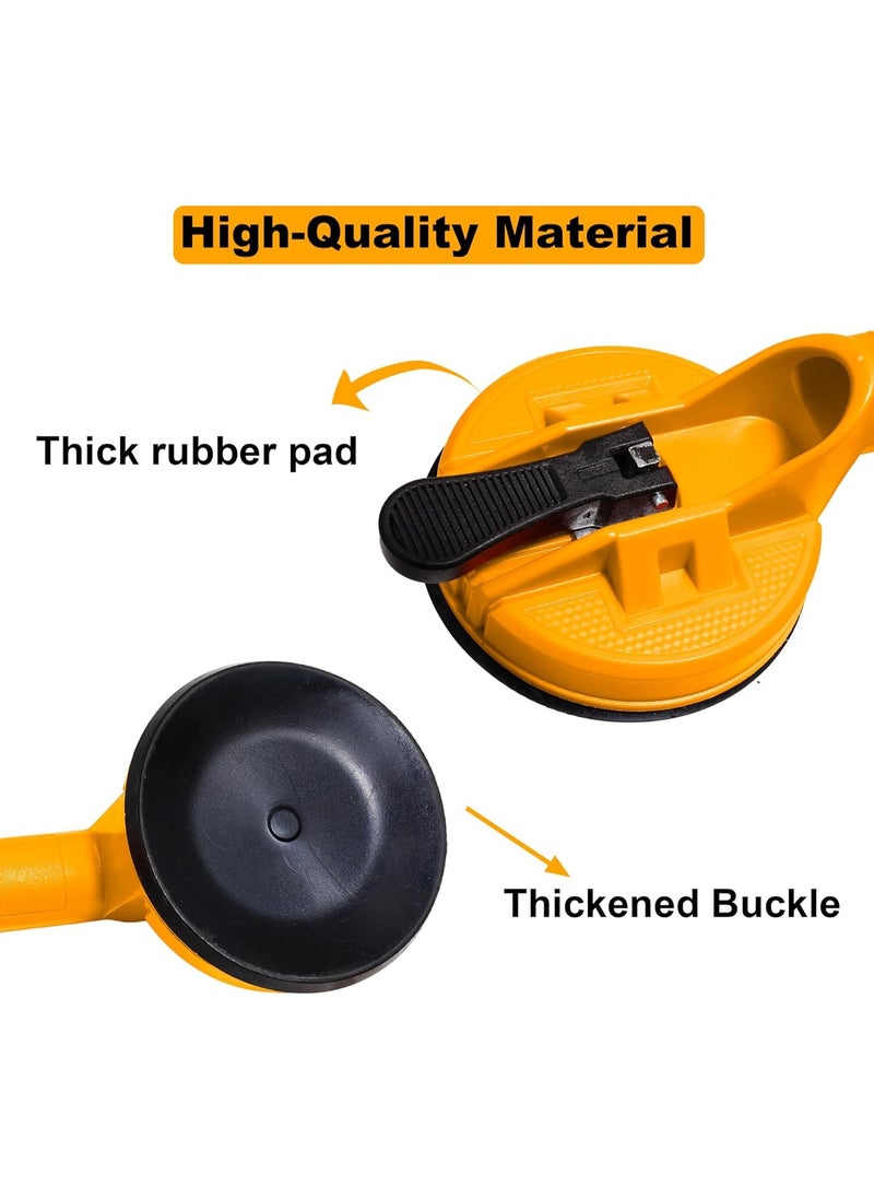 WEHAND Glass Suction Cup with Double Handle – Heavy Duty Two Head Sucker for Lifting Glass, Tile, Metal & More – ABS Handle, 115mm Cup Diameter, 50KG Max Pull  - Image 5