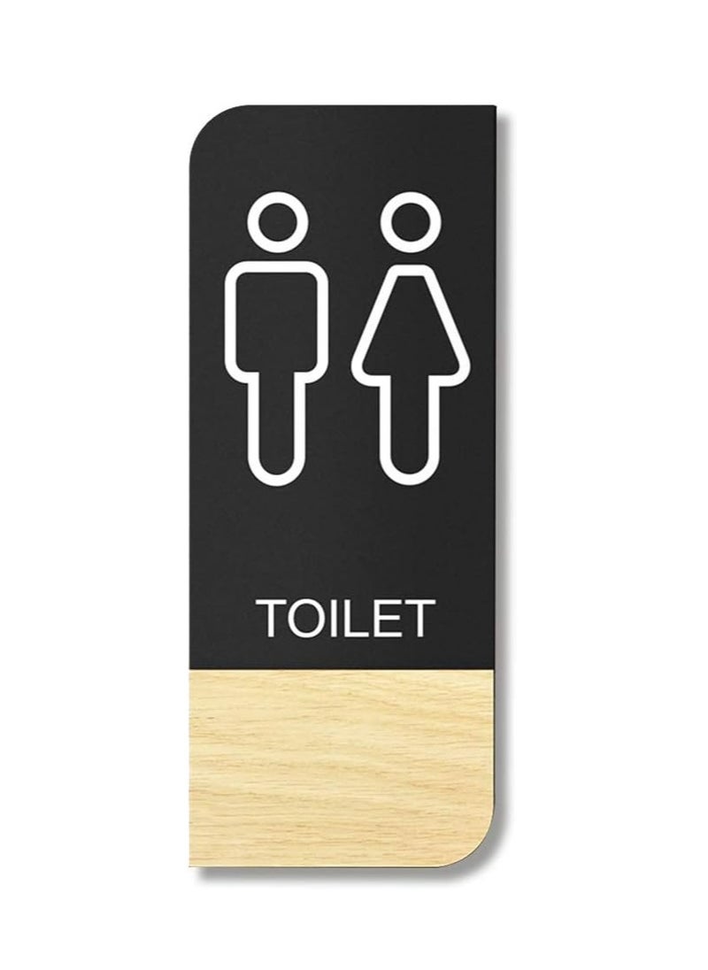 Oasisgalore Men Women Toilet Washroom Signage Door Sign Self Adhesive Sign Sticker for Toilet, Restroom  - Image 1