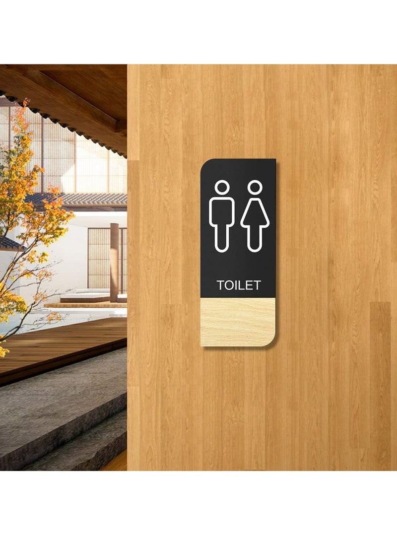 Oasisgalore Men Women Toilet Washroom Signage Door Sign Self Adhesive Sign Sticker for Toilet, Restroom  - Image 5
