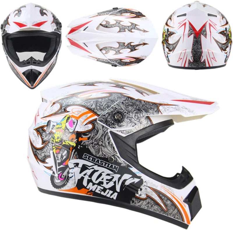 Senhill DOT Motocross Helmet with Goggles and Gloves - Image 5