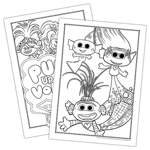 Trolls World Tour 48-Page Coloring and Activity Book with 4 Crayons, 47360 Bendon - Image 5
