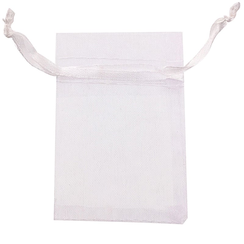 ATCG ATCG 100pcs 3x4 Inches Drawstring Organza Pouches Wedding Party Jewelry Favor Bags WHITE