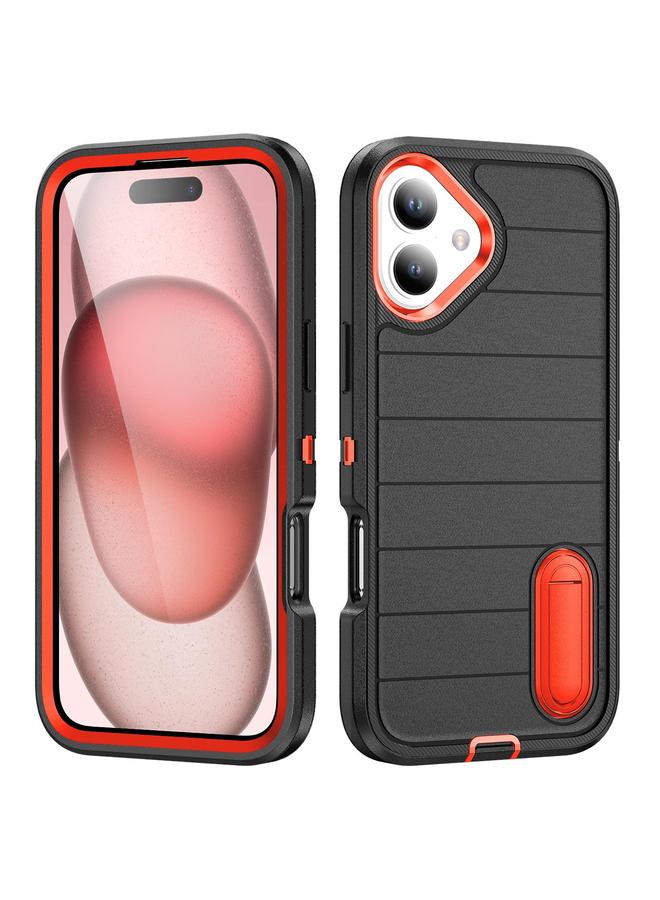 S-TOP Case For iPhone 16 Plus Defender Gen2 Rugged PC + Silicone Phone Case with Holder - Image 1