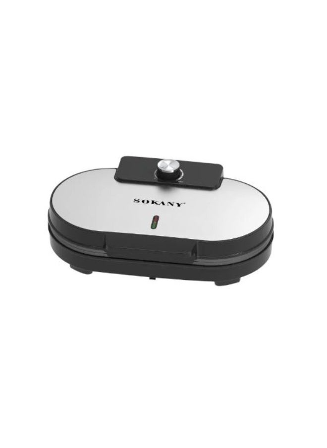 sokany - Waffle Maker 2 Pieces - 1400 Watts - silver * black SK-08027 - Image 1