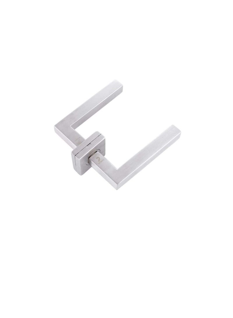 Stainless Steel SUS 304 Door Mortise Lever Handle on Round Rosette for Wooden and Metal Doors satin finish -DTTH019 - Image 3