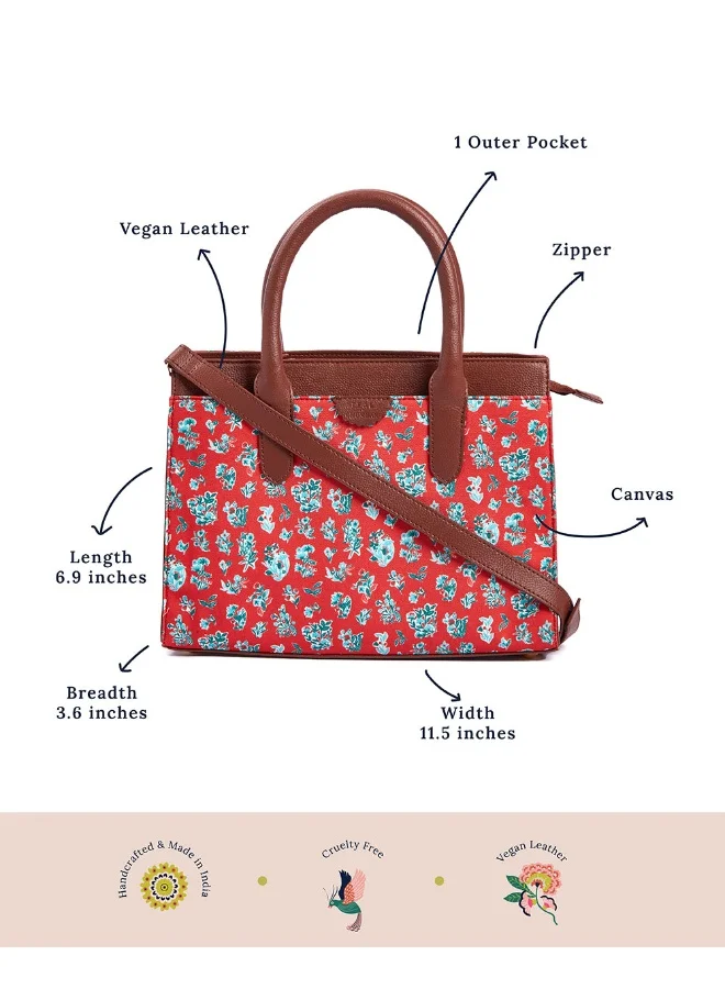 تشامباك حقيبة يد زهرية برية من تشامباك باللون الأخضر المزرق