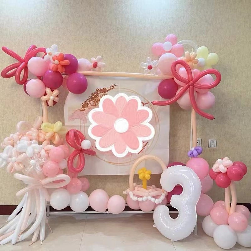 EBLLIWSM 100PCS 260Q Pale pink Magic long balloons decoration shopping mall activities, party decoration, parent-child activities. Not easy to damage, shiny and beautiful. - Image 4