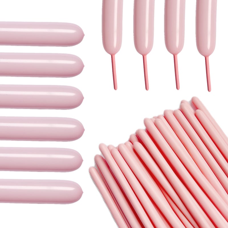 EBLLIWSM 100PCS 260Q Pale pink Magic long balloons decoration shopping mall activities, party decoration, parent-child activities. Not easy to damage, shiny and beautiful. - Image 1