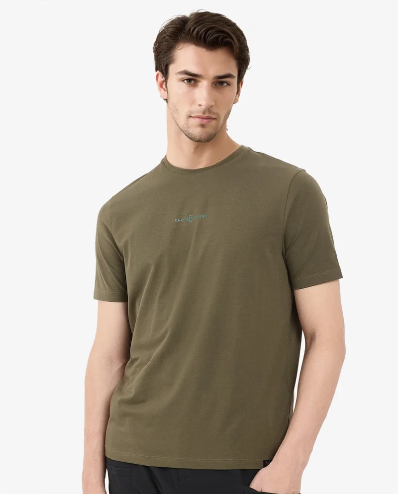 Rare Rabbit Men's Graphic Chest Print T-Shirt