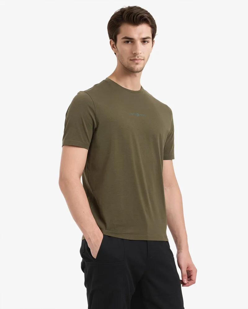 Rare Rabbit Men's Graphic Chest Print T-Shirt
