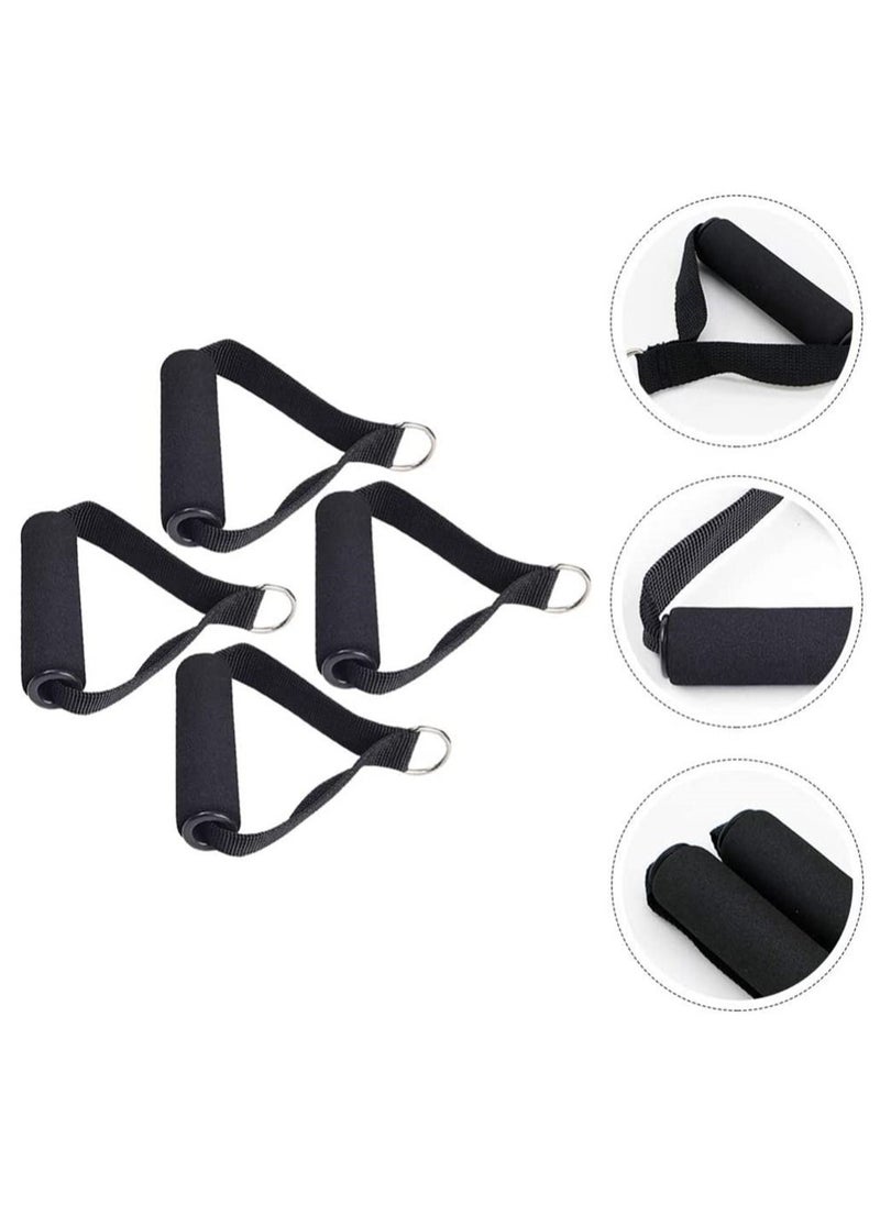 Generic Foam Handle, SYOSI 4Pcs Heavy Duty Exercise Handle Cable Pulley Handles Attachment for Resistance Bands Home Gym Machines (Black)  - Image 1