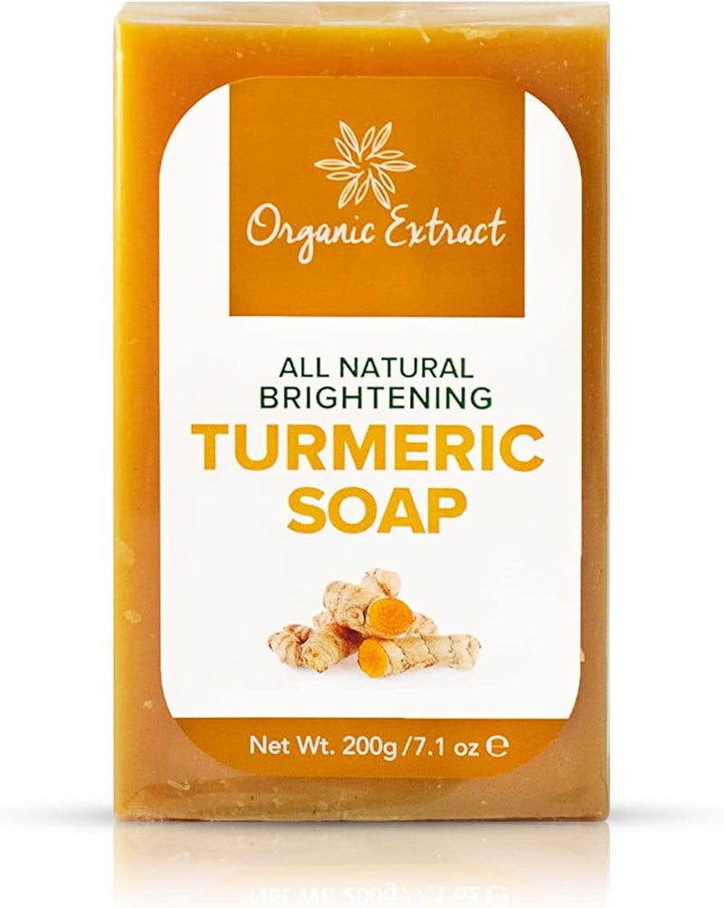 Tumeric Soap 705fl oz 200g Skin Brightening Soap Bar Deeply Moisturizes Cleanses Skin Reduces Acne Dark Spots