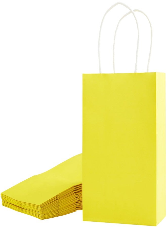 SUNCOLOR 12-Pack 8" Yellow Gift Bags with Handles - Small Party Favor Bags for Birthday, Wedding, Holiday, and Events - Image 1